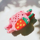 Velvet Claws strawberry granny square hair claw from The Bullish Store, stylish accessory for securing hair.