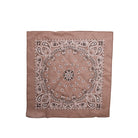 Dusty rose muted color boho hair scarf headband from The Bullish Store, stylish bandana accessory for hair or head.
