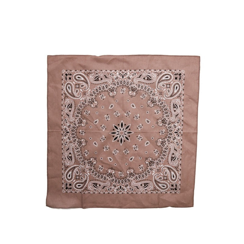 Dusty rose muted color boho hair scarf headband from The Bullish Store, stylish bandana accessory for hair or head.
