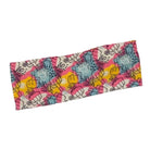 Colorful stretch headband with hidden middle fingers design, fun hair accessory by The Bullish Store, perfect for a bold, playful look.