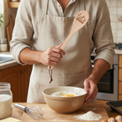 Let's Spoon beech wood cooking spoon with sayings, displayed in a canvas gift bag, perfect for kitchen utensils and gift sets.