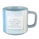 Calamity Jane 14oz stoneware coffee mug with "If a Girl Wants To Be A Legend" design, ideal for tea and coffee.