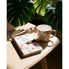 Gold-handle stoneware mug with "Darling You Are A Goddess A Badass" inscription, 15oz capacity, perfect for coffee or tea.