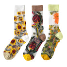 Sheer plant lover women's socks in five nature-inspired styles, fits size 5-9, from The Bullish Store.