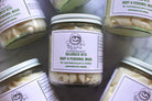 Balanced Bits Body & Personal Wash in an 8 oz glass jar by The Earthly Alternative, showcasing the natural wash with a clean, minimalist design.