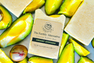 Creamy avocado butter bar by The Earthly Alternative, showing a smooth, natural soap with a creamy texture and fresh green color.