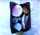 The Earthly Alternative travel pouch with natural deodorant inside, reusable eco-friendly pouch for on-the-go freshness.