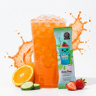 Sassy Sissy singles from The Loaded Tea Shop, colorful beverage in a clear glass with a straw and garnishes.