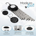 Serenity Memorial Wind Chimes gift bundle by The Wind Chime Co, featuring 40-inch chimes with Amazing Grace scripture, perfect for reflection.