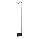 Heavy duty 60-inch adjustable shepherd's hook floor stand for patio or garden from The Wind Chime Co, perfect for hanging decorations or plants.