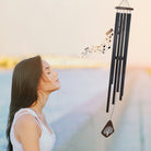 Large deep tone memorial wind chime with church bell design by The Wind Chime Co, 55 inches tall, ideal for reflection or special occasions.