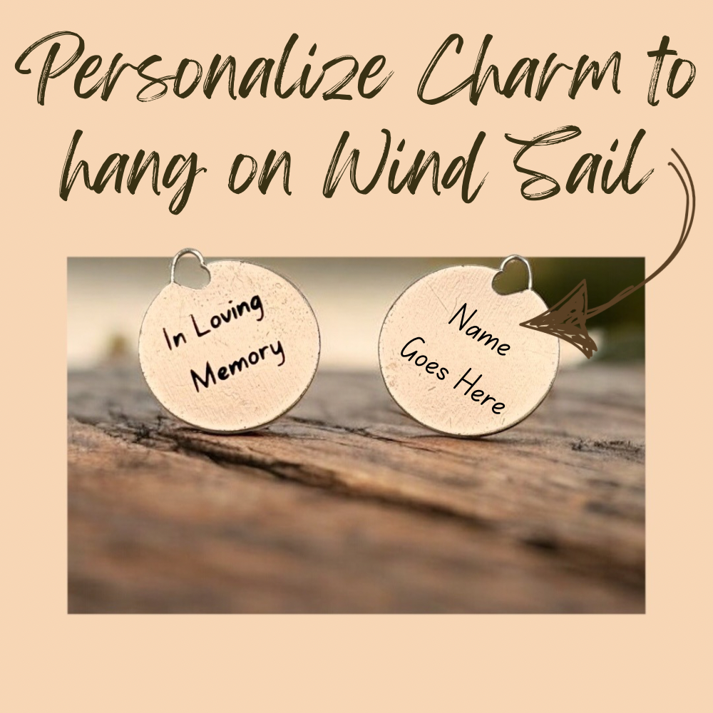 Warm gold Memorial Wind Chime from Whispering Hearts™ Collection by The Wind Chime Co, 15 inches tall with metal tubes and decorative heart accents.