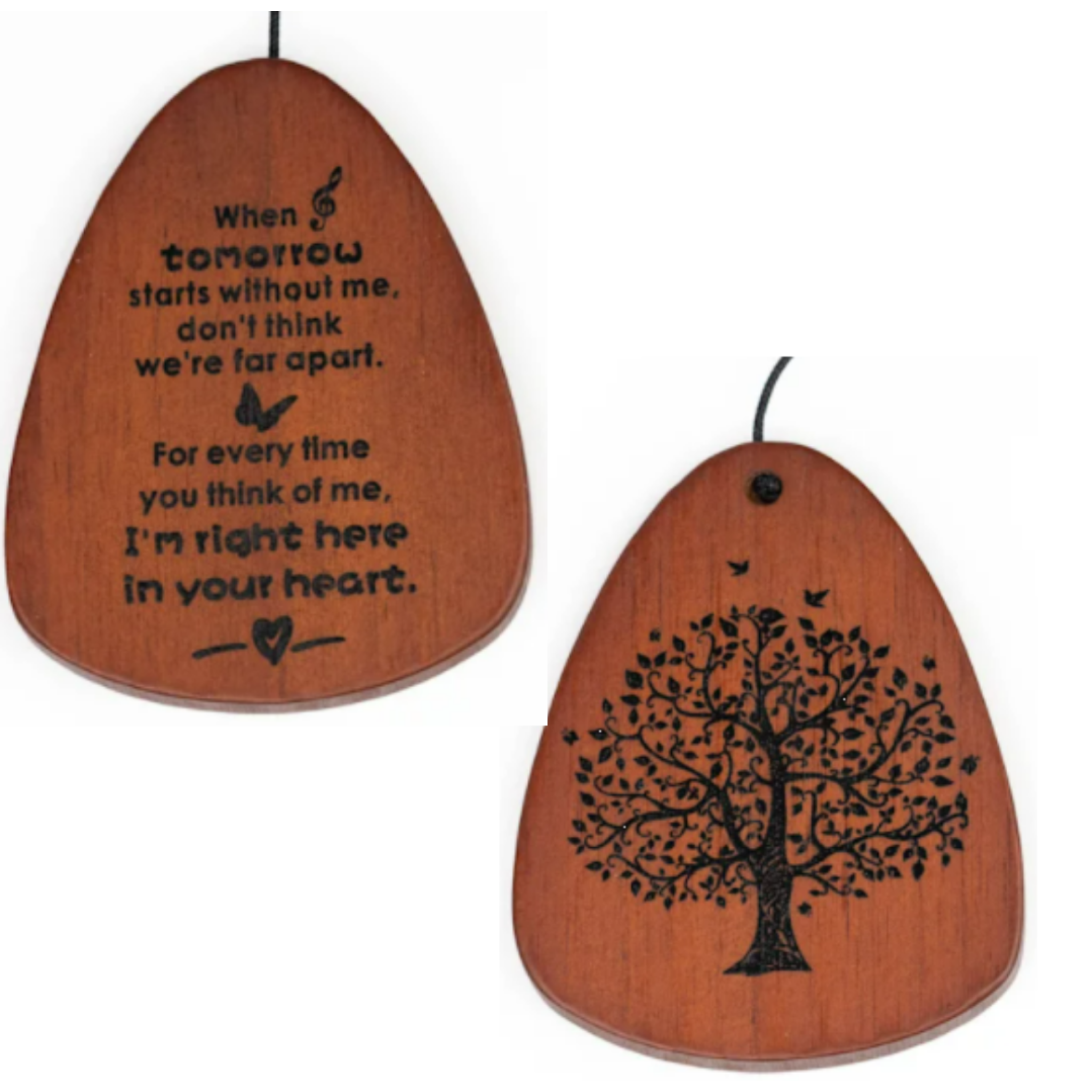 Serenity Memorial Wind Chimes gift bundle with memorial heart, 32-inch brass and metal wind chimes by The Wind Chime Co.