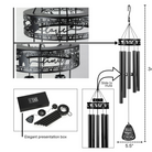 Serenity Family-Love Memorial Wind Chimes by The Wind Chime Co, 34-inch gift bundle with metal tubes and heartfelt design for remembrance
