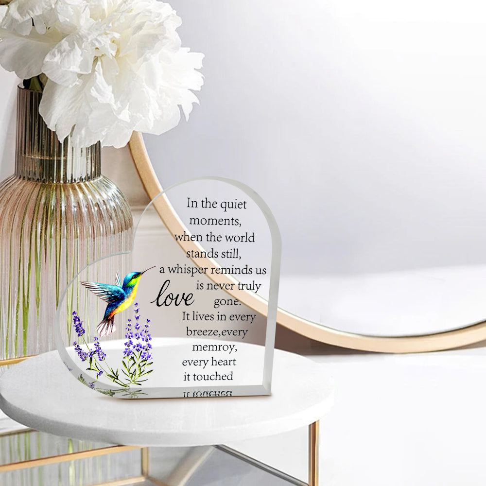 Memorial wind chime from The Wind Chime Co's Whispering Hearts™ Collection, platinum rose personalized gift bundle, 30-inch tall.