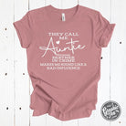 They Call Me Auntie short sleeve graphic T-shirt by The Graphic Tee, featuring bold text and casual fit.