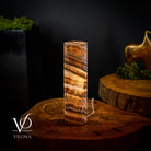 Vilona Onyx Sahara Crystal Onyx Desk Lamp with sleek black base and crystal accent, ideal for modern home or office lighting.