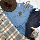 The Graphic Tee What's Up Succa? V Neck Tee, short sleeve graphic t-shirt with a vibrant design on a casual V-neck style.