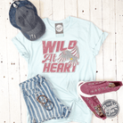 Wild At Heart crew neck graphic T-shirt from The Graphic Tee, featuring a bold wild design on a comfortable crew neck tee.