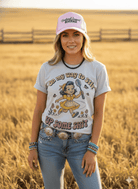 Wild Junkie graphic tee featuring bold text that reads "On My Way To Stir Up Some Shit" on a casual cotton T-shirt.