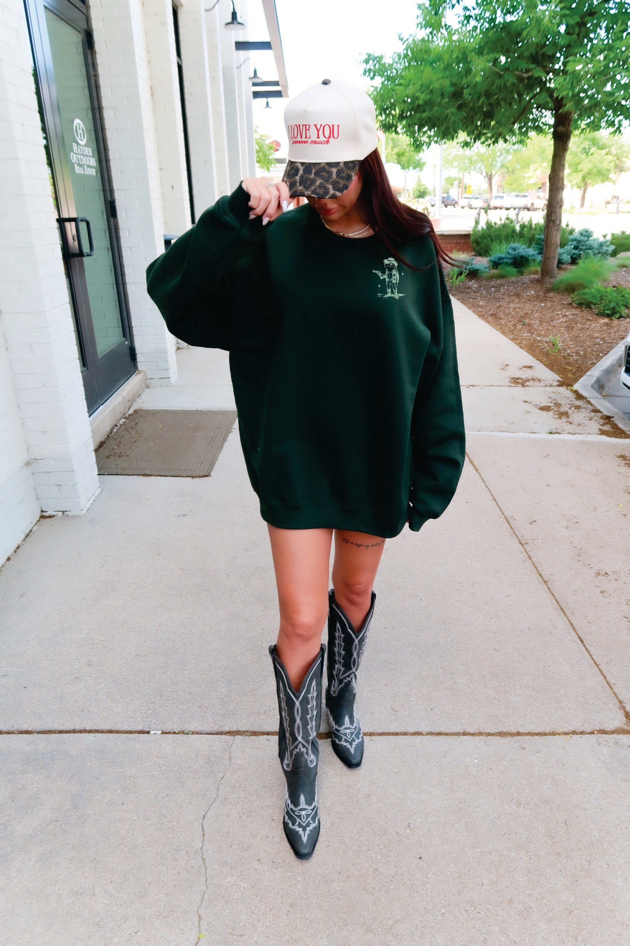 Front view of the Yeed Your Last Haw pullover by Shop Karma Tees, featuring a casual crewneck design in a soft fabric.