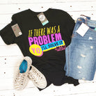 Black SS graphic T-shirt from The Graphic Tee featuring the "Yo I'll Solve It" design displayed on the front.