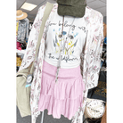 You Belong with the Wildflowers V-Neck Tee by The Graphic Tee, soft cotton SS graphic tee with floral design and relaxed fit.