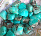 Amazonite with Veins of Smoky Quartz Tumbled Stones - Practical Magic Store