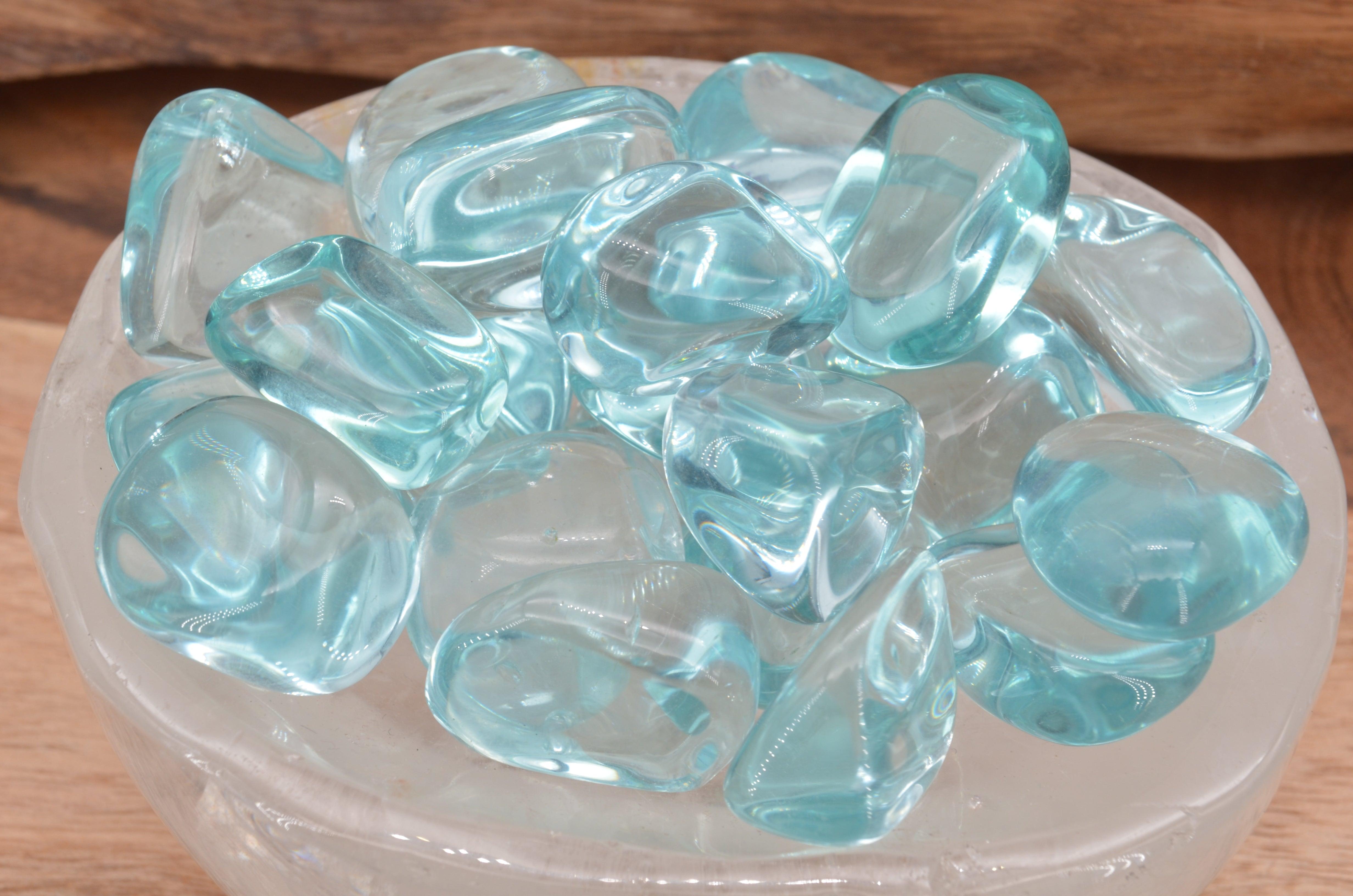 Aqua Obsidian Tumbled Stones - Practical Magic Store