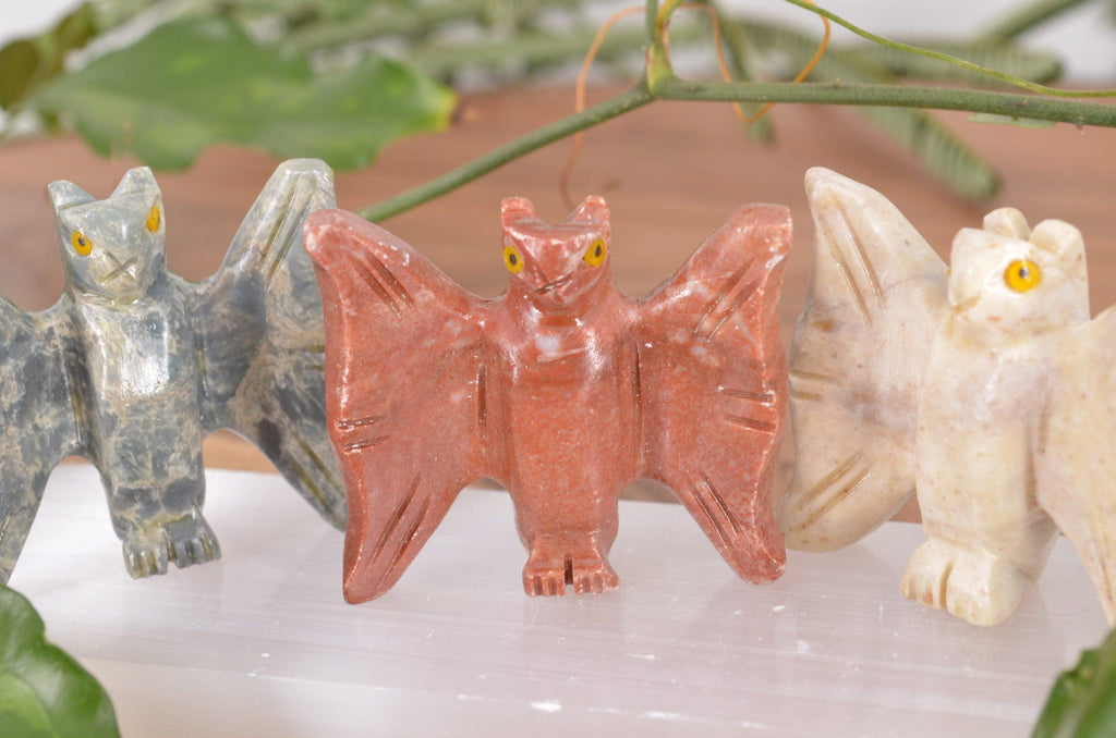 Bat Soapstone Steatite Carving - Practical Magic Store