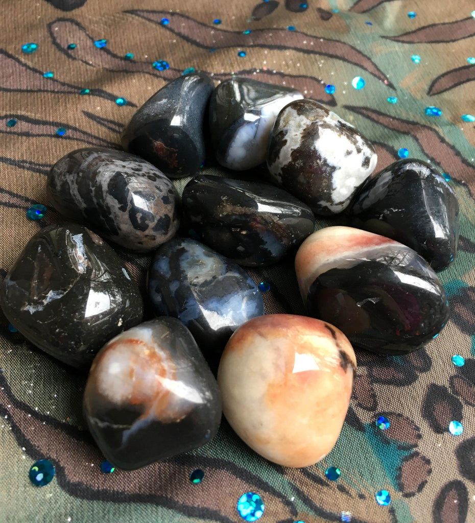 Black Sardonyx Tumbled Stones - Practical Magic Store