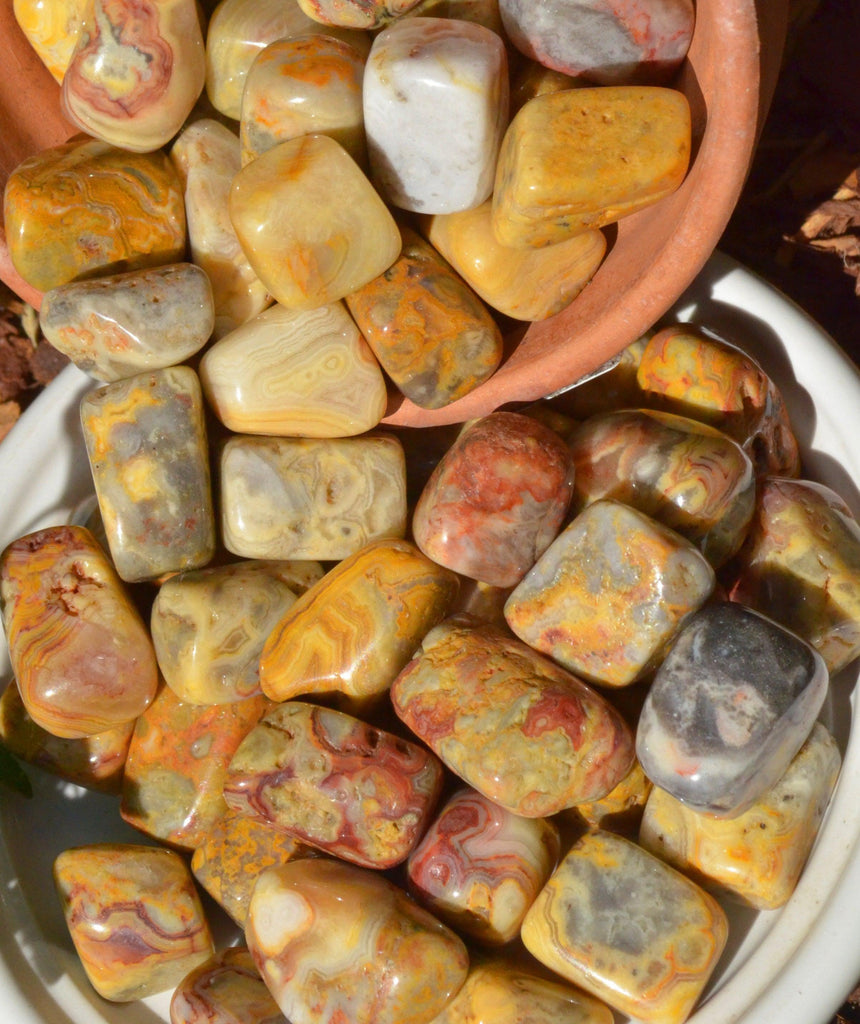 Crazy Lace Agate Tumbled Stones - Practical Magic Store