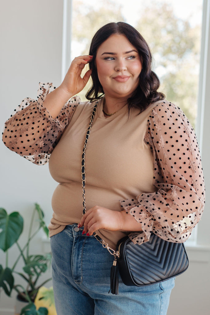 Dots on My Sleeves Blouse - Practical Magic Store