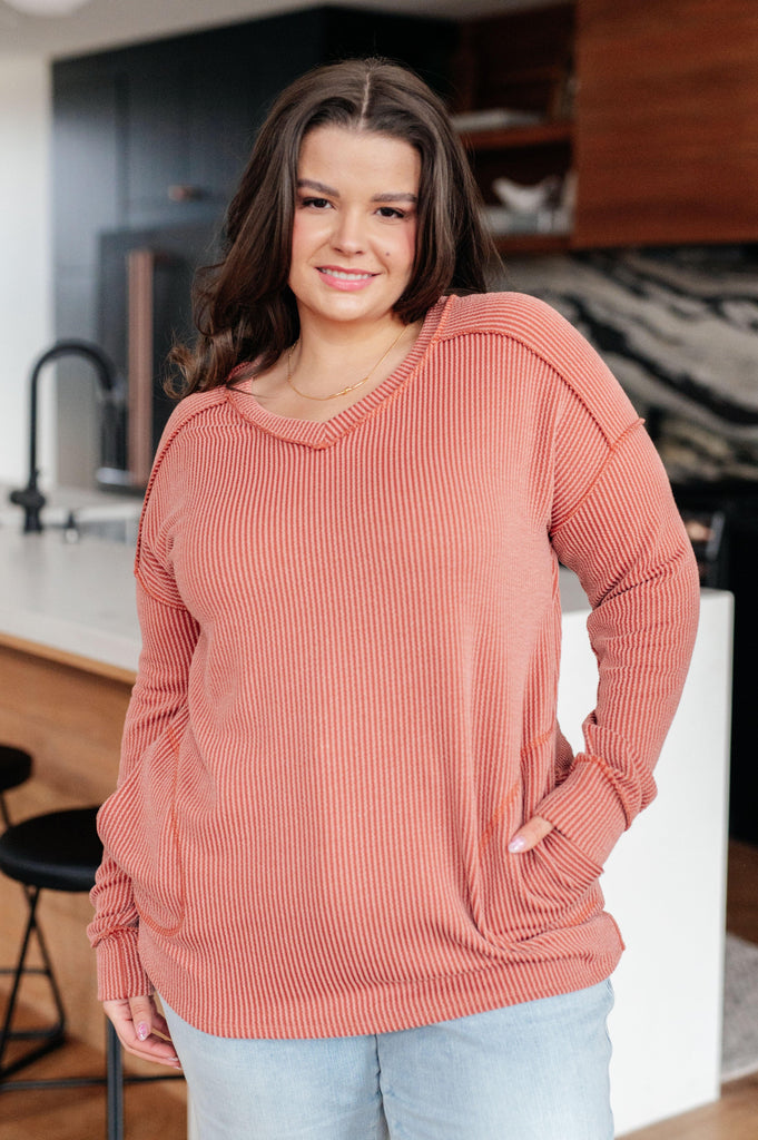 First and Foremost Rib Knit Top - Practical Magic Store