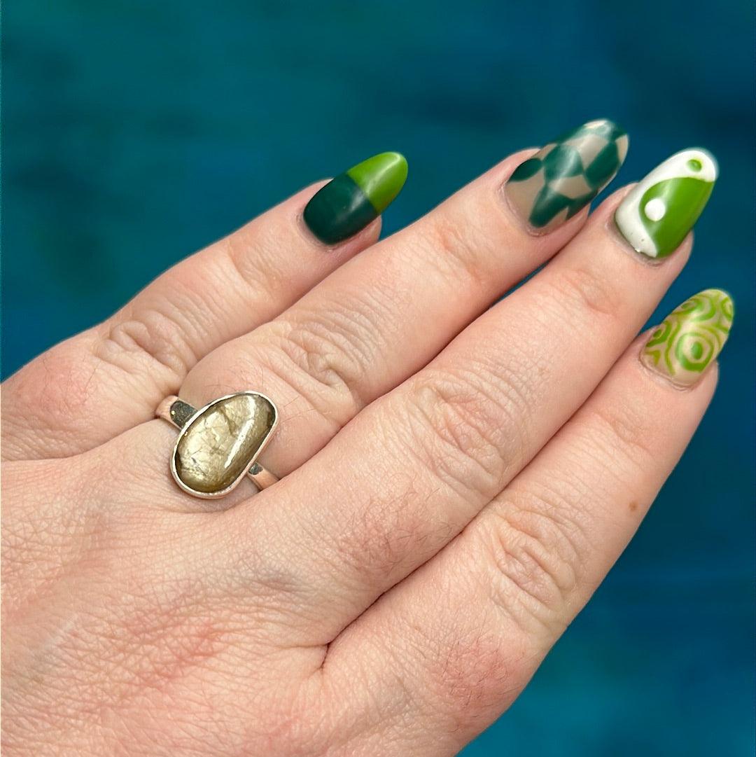 Golden Sapphire 925 Sterling Silver Ring - Practical Magic Store