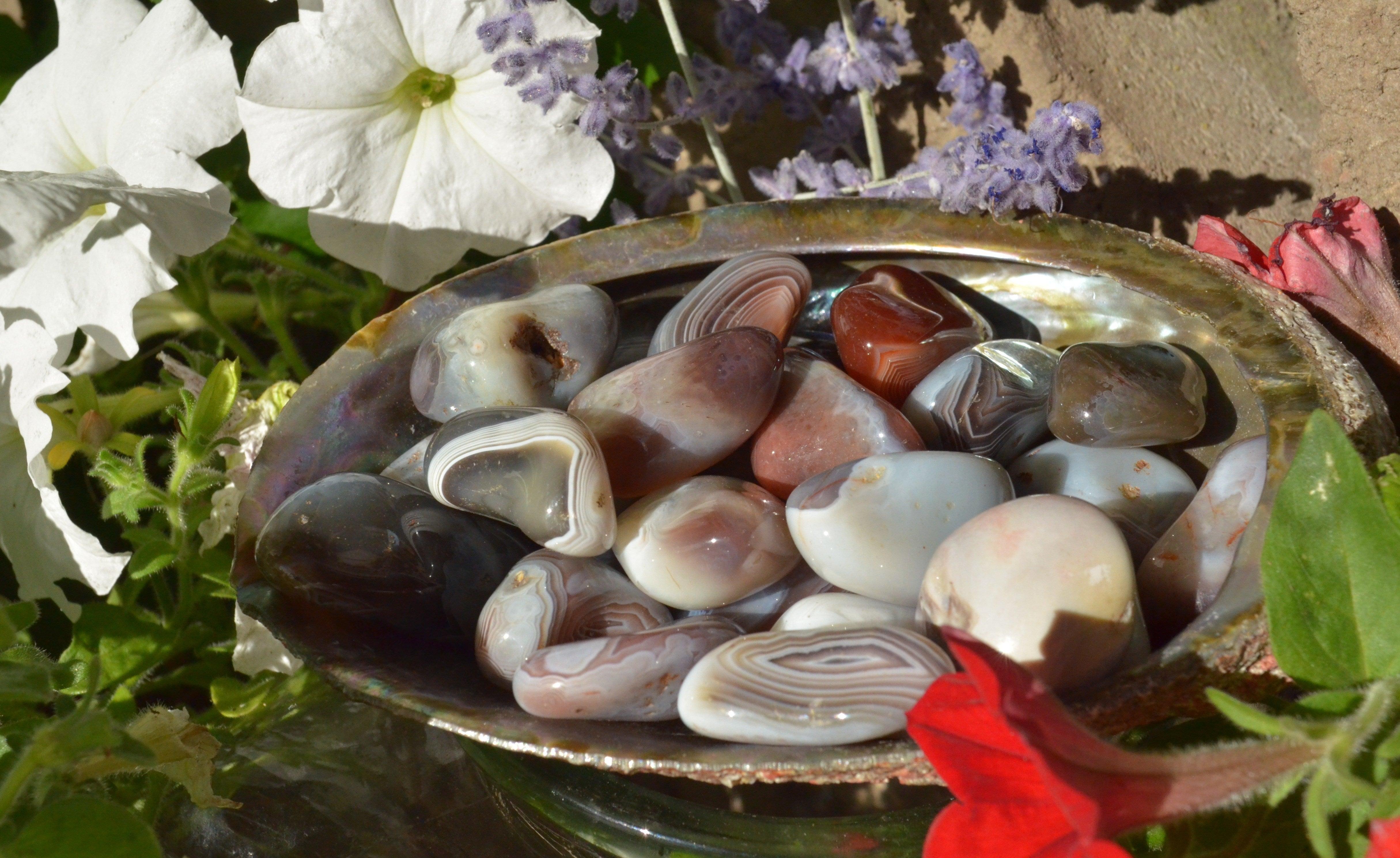 Gray Botswana Agate Tumbled Stones - Practical Magic Store