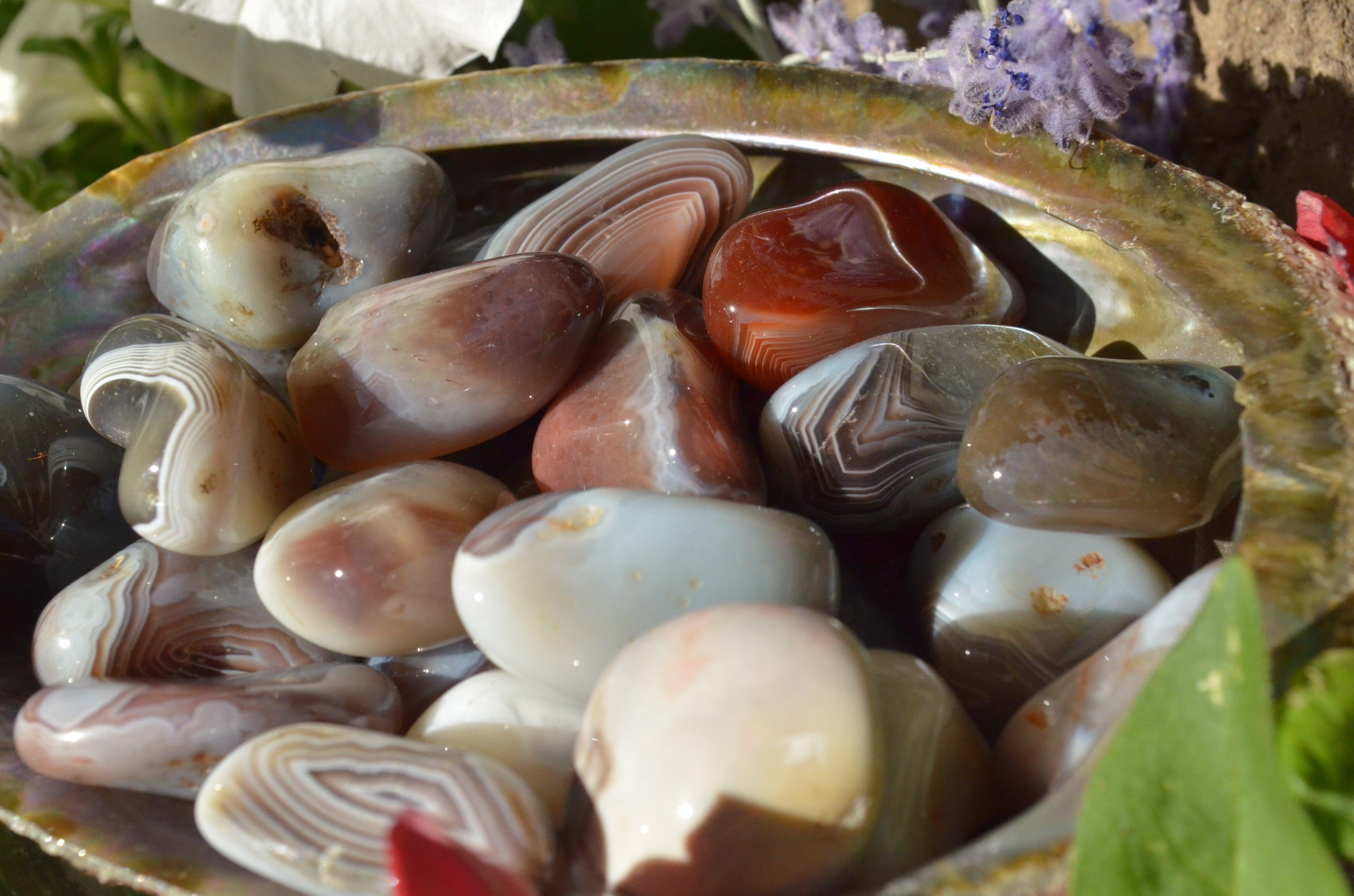 Gray Botswana Agate Tumbled Stones - Practical Magic Store