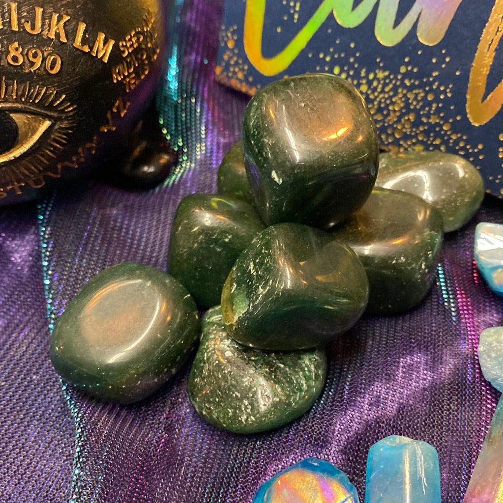 High Grade Dark Green Aventurine Tumbled Stones - Practical Magic Store