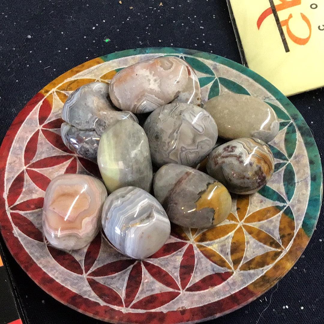 Laguna Lace Agate Tumbled Stone - Practical Magic Store