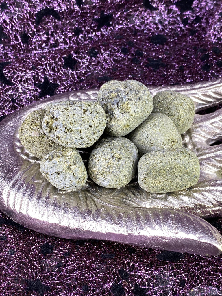 Natural Epidote Tumbled Stones - Practical Magic Store
