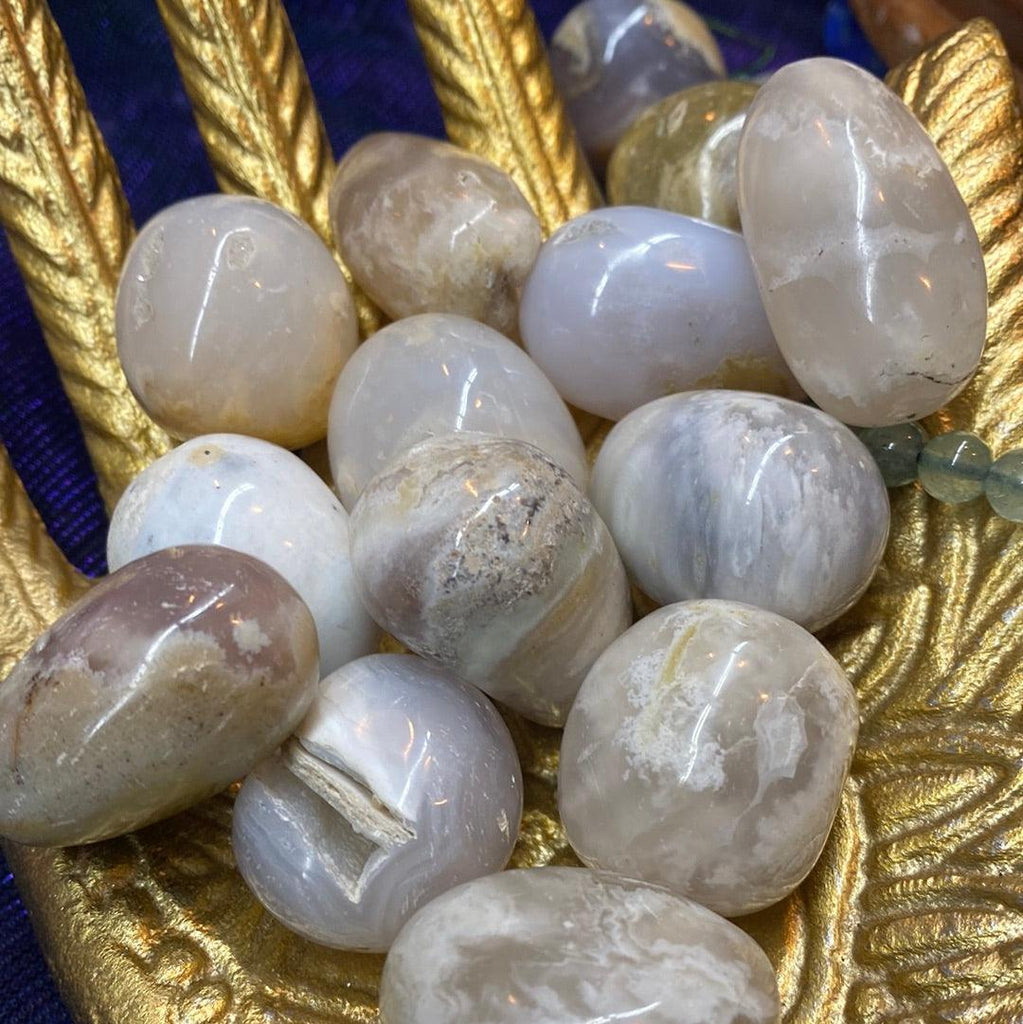 Opalized Chalcedony Agate Tumbled Stone - Practical Magic Store