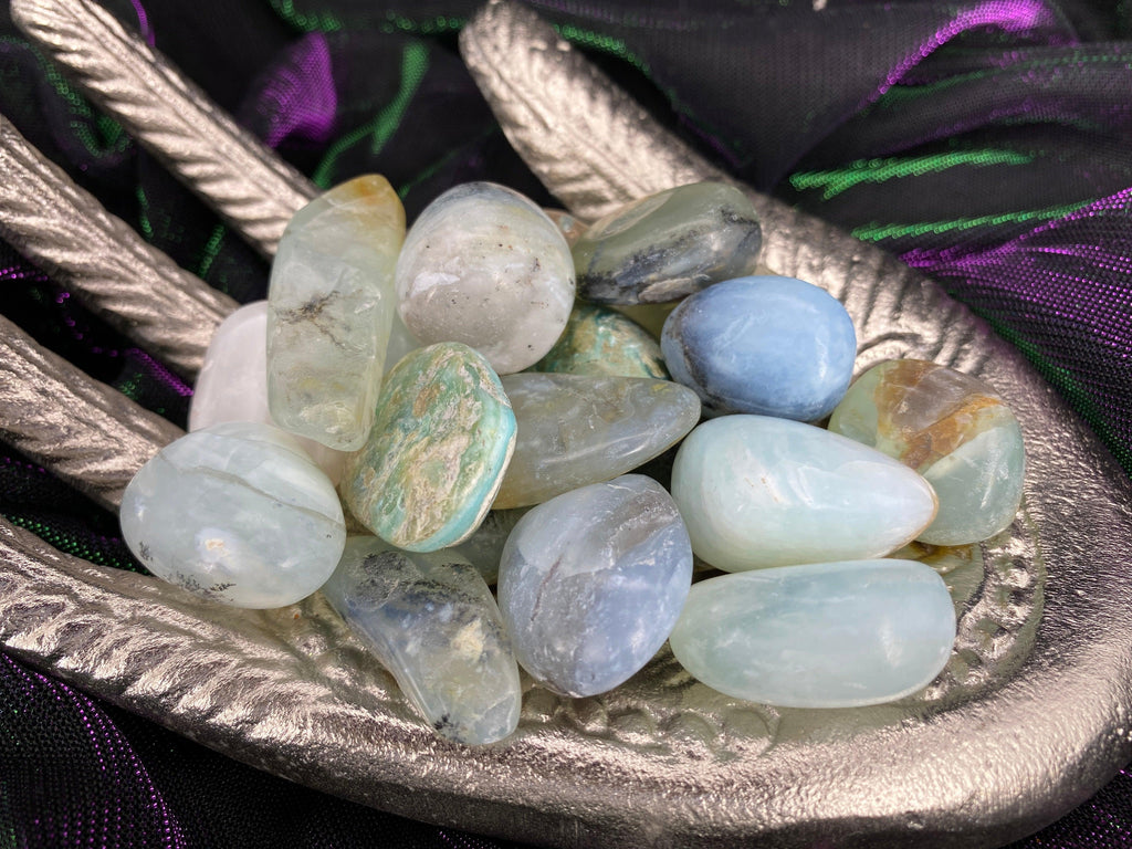Peruvian Blue Opal Tumbled Stones - Practical Magic Store