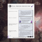 Full Moon Worksheet from 1 Practical Magic Store, featuring printable lunar activity with moon phases and mystical symbols.