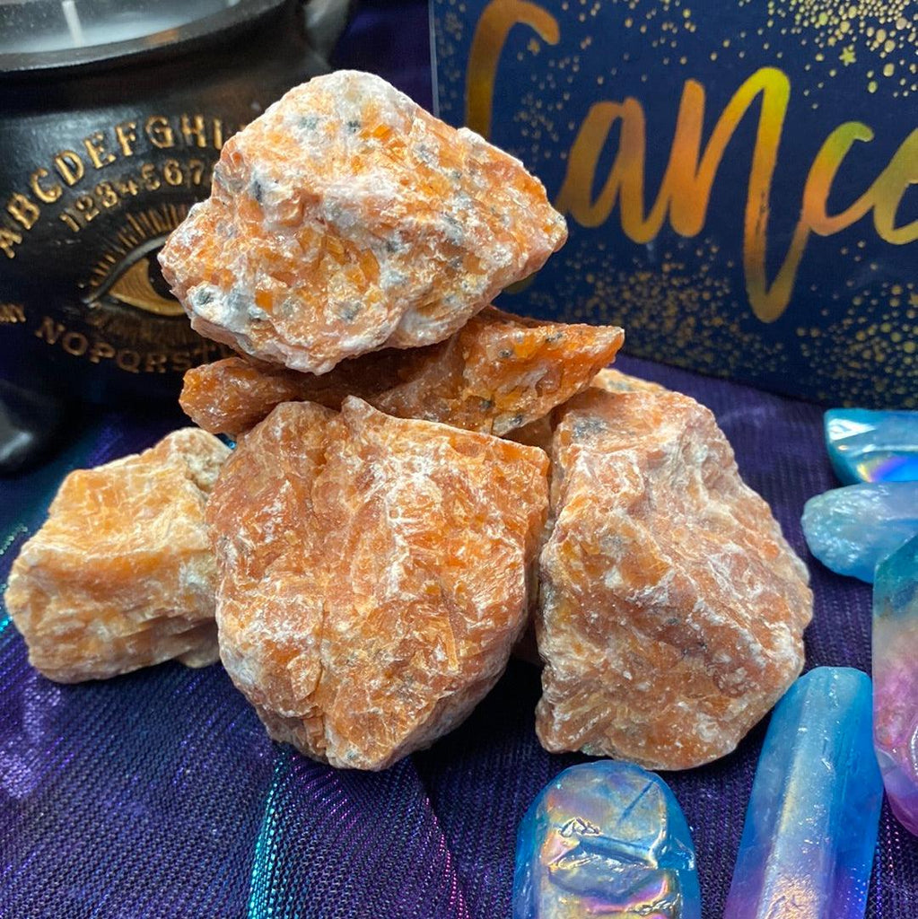 Raw Orange Calcite - Practical Magic Store