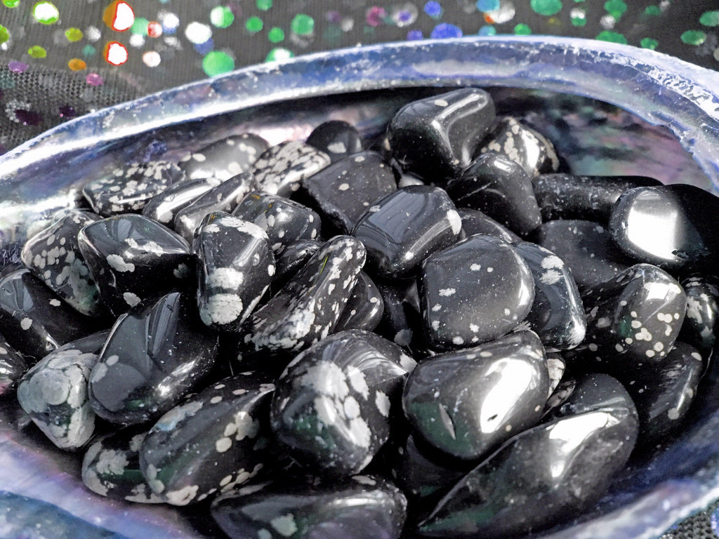 Snowflake Obsidian Tumbled Stones - Practical Magic Store