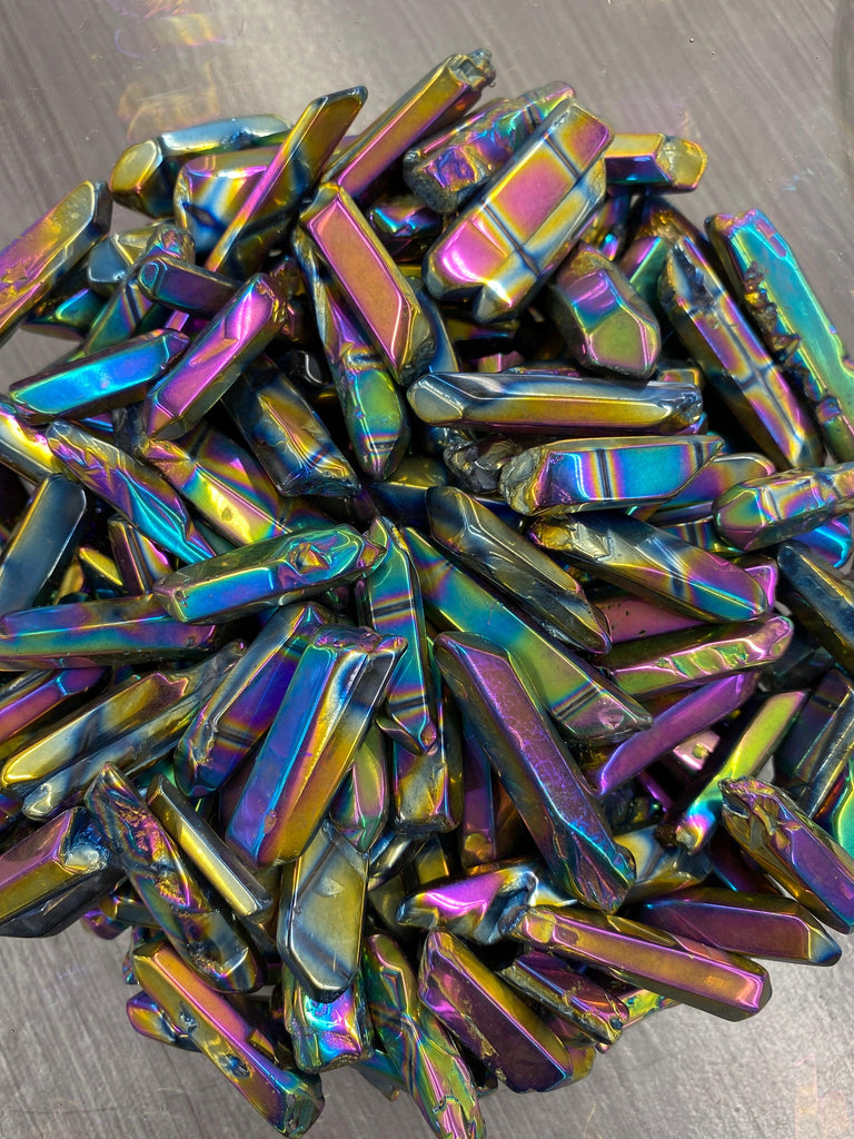 Titanium Rainbow Aura Quartz Points - Practical Magic Store