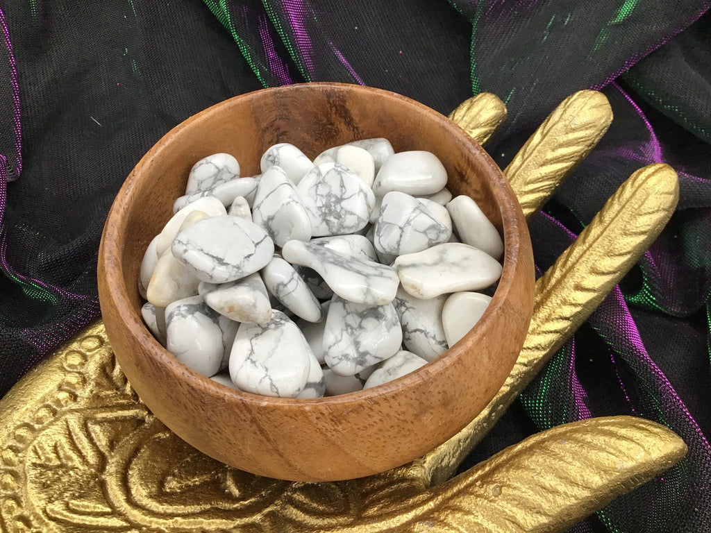 White Howlite Tumbled Stone - Practical Magic Store