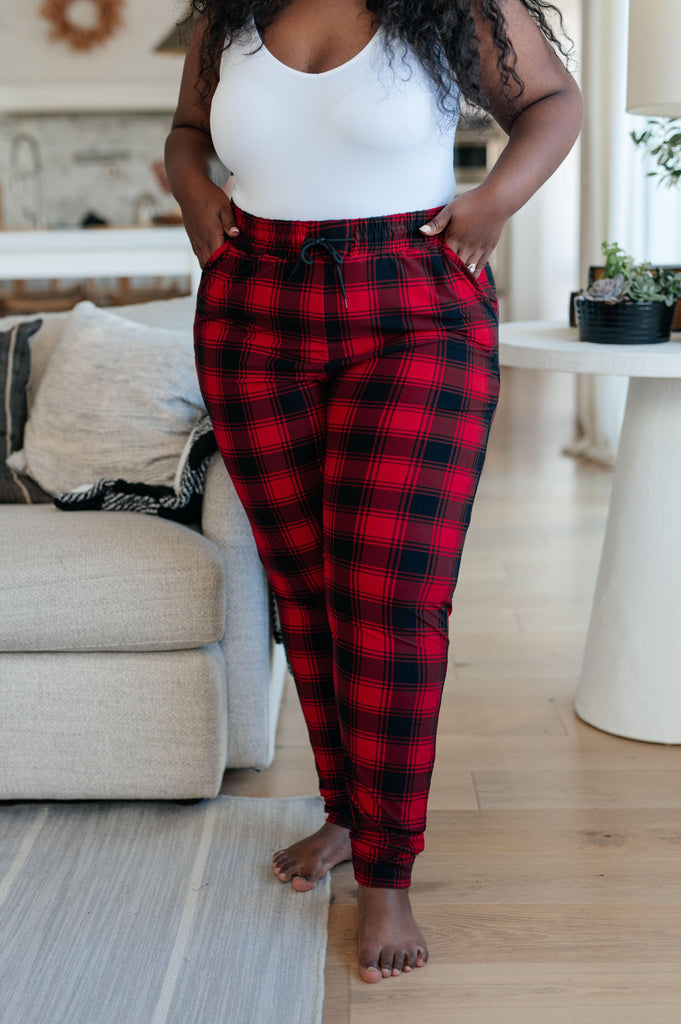 Your New Favorite Joggers in Red Plaid - Practical Magic Store